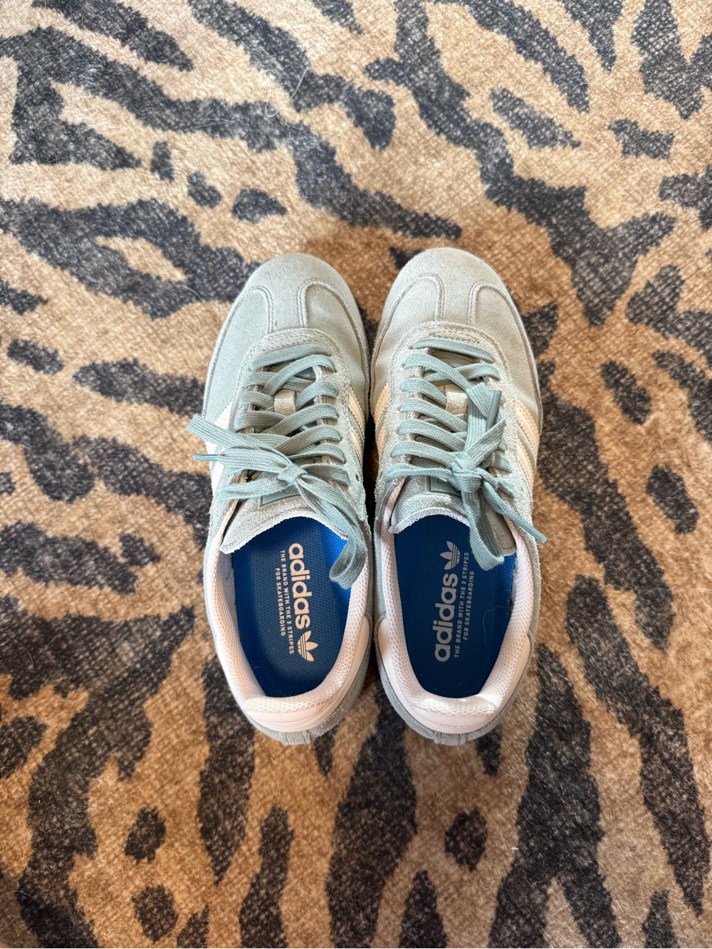 Adidas Samba Adv Shoes - Silver Green/Wonder Wheat/Gold Metallic - Picture 2 of 7